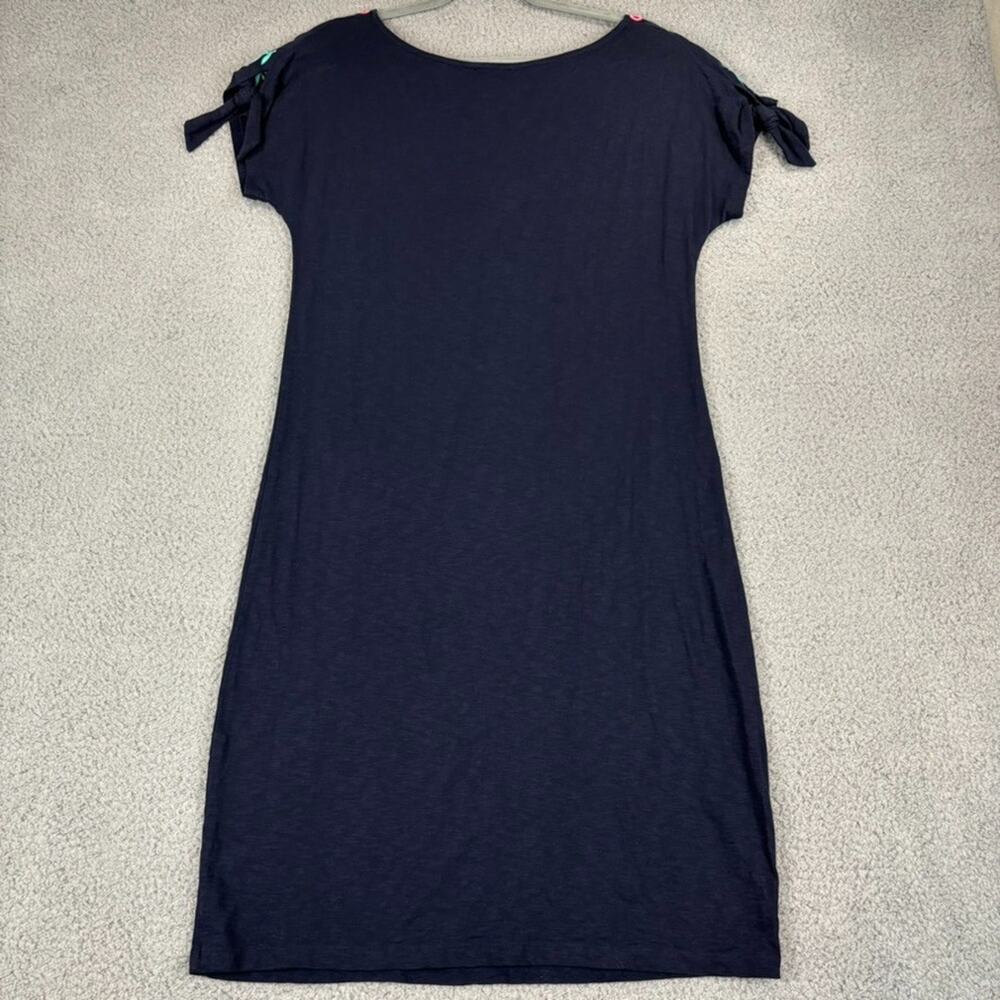 Talbot Embroidered Shift Dress Nantucket Slub Sz M Coastal Natural Cotton 2022 - Picture 10 of 11